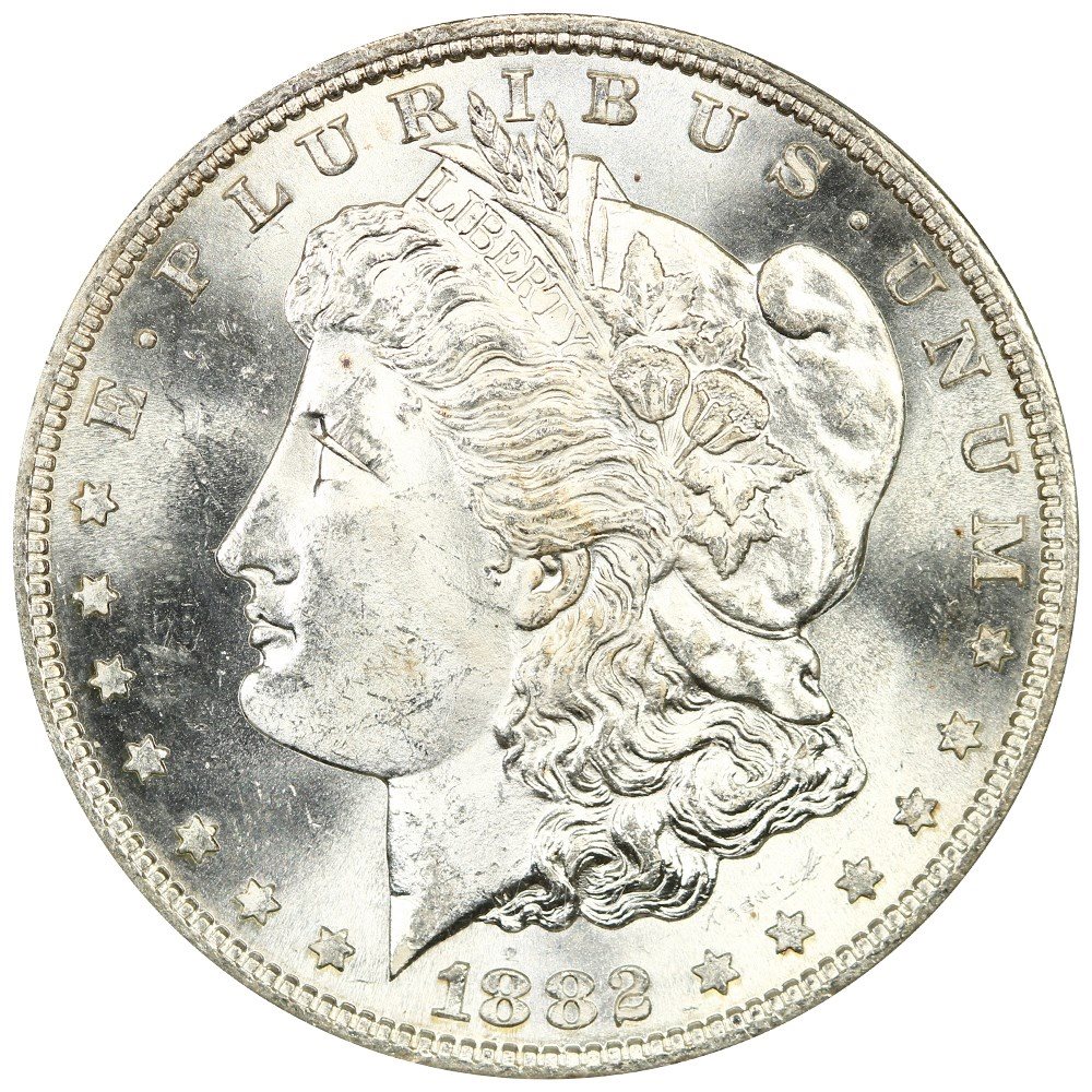 モルガン銀貨　1882 S $1 銀貨 MS 62 NGC認証 1882-S $1 PCGS MS63 (OGH), MS63 - PCGS Auction Prices