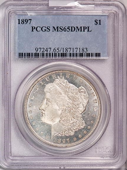 $1 1897 PCGS MS65 DMPL, MS65DMPL - PCGS Auction Prices