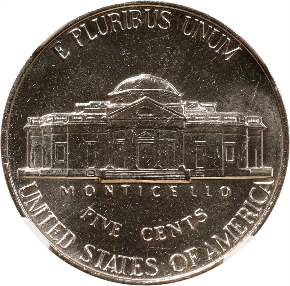 1990-P Jefferson Nickel. Thomas Jefferson Label. MS-67 * 6FS (NGC