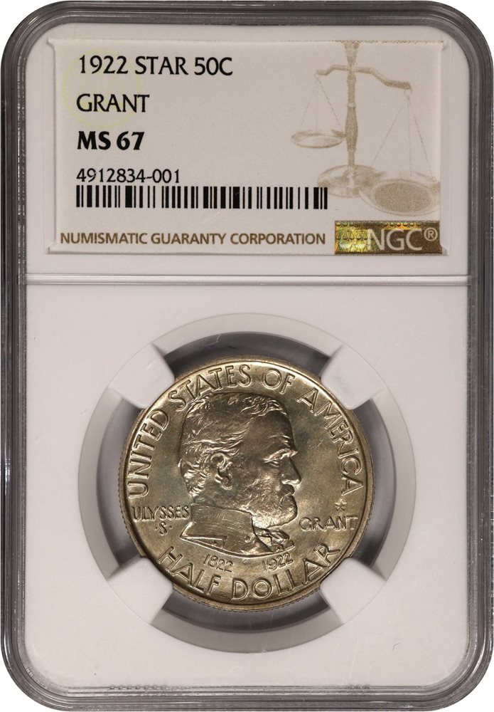 1922 Grant Memorial. Star. MS-67 (NGC)., MS67 - PCGS Auction Prices