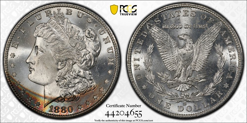 1880/79-S Morgan Silver Dollar. MS-65 (PCGS)., MS65 - PCGS Auction