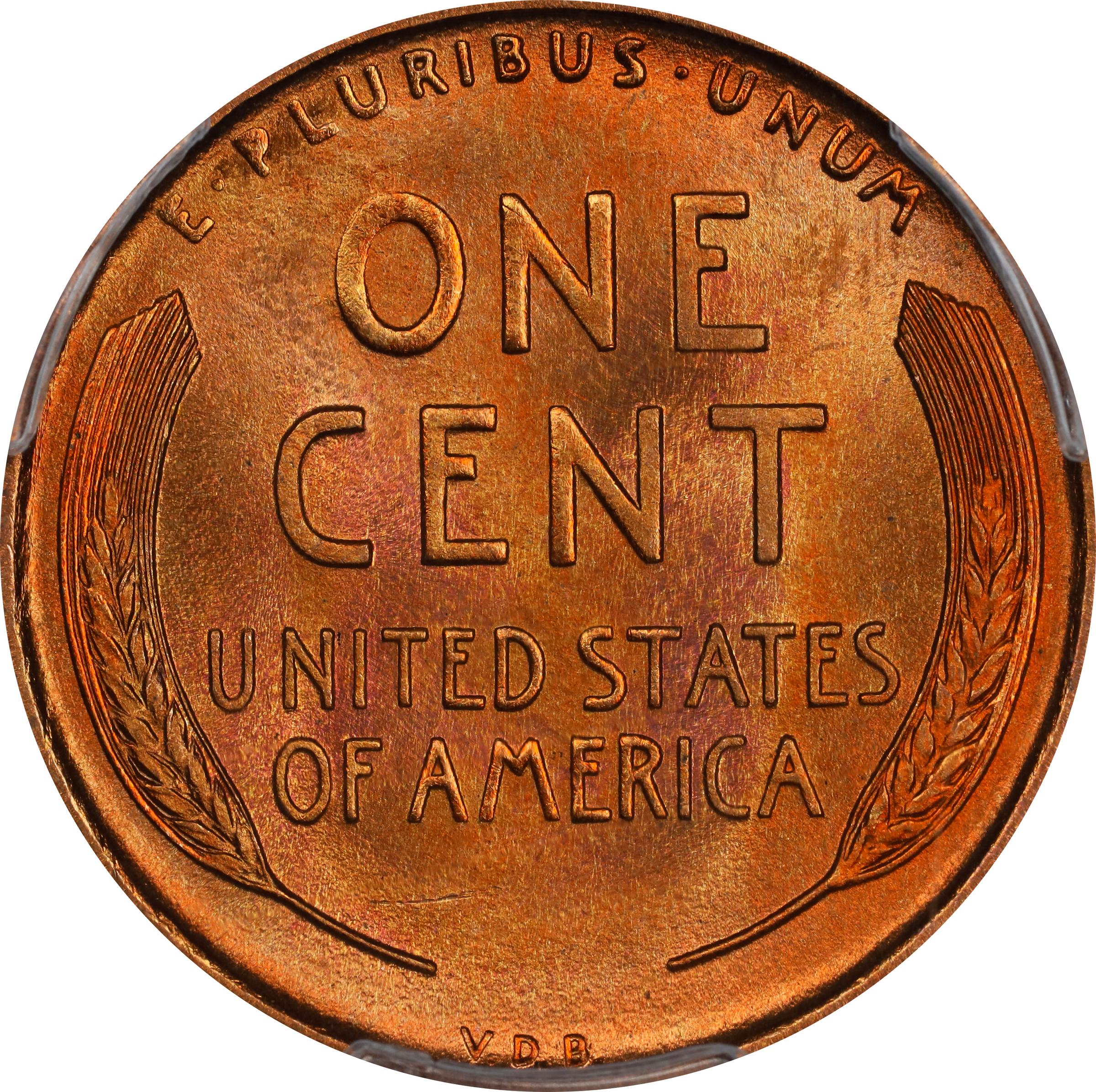1909 Lincoln Cent. V.D.B. MS-68 RD (PCGS). CMQ-X., MS68RD - PCGS