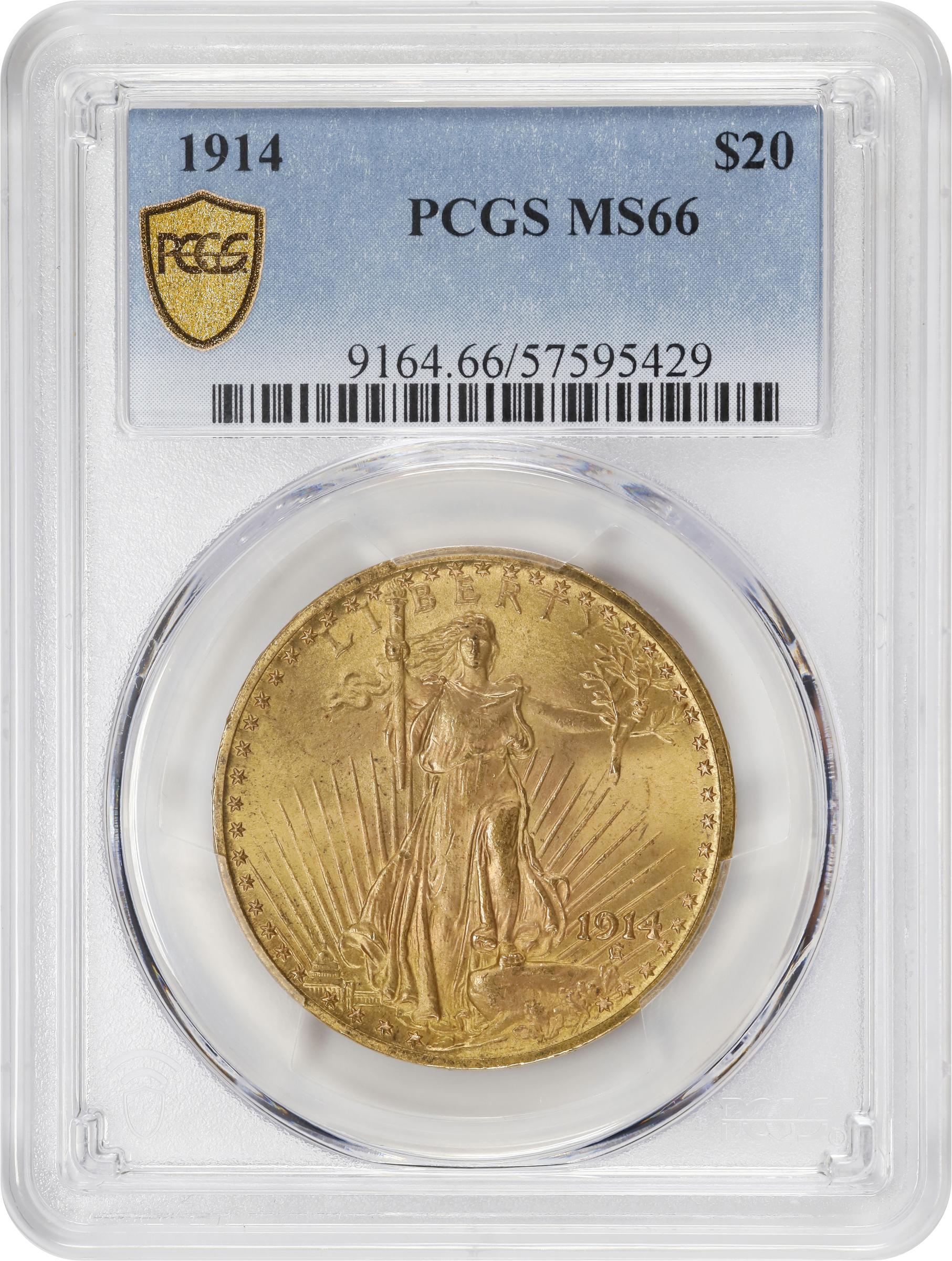 1914 Saint-Gaudens Double Eagle. MS-66 (PCGS)., MS66 - PCGS