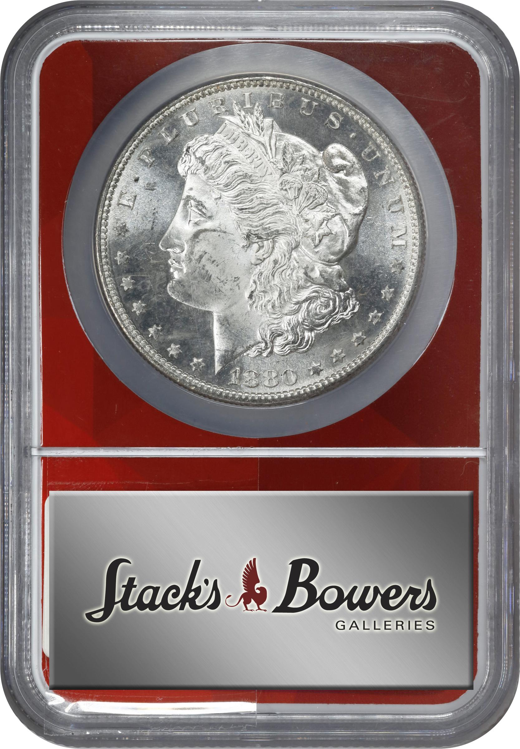1880-S Morgan Silver Dollar. MS-64 * (NGC). Red EDC Holder., MS64