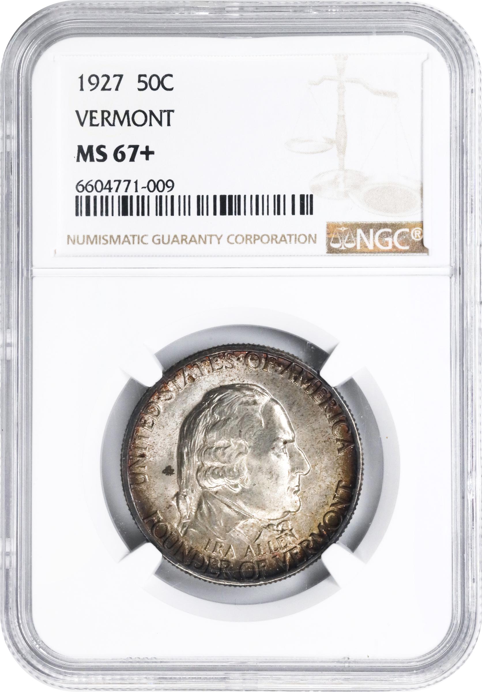 1927 Vermont Sesquicentennial. MS-67+ (NGC)., MS67+ - PCGS Auction