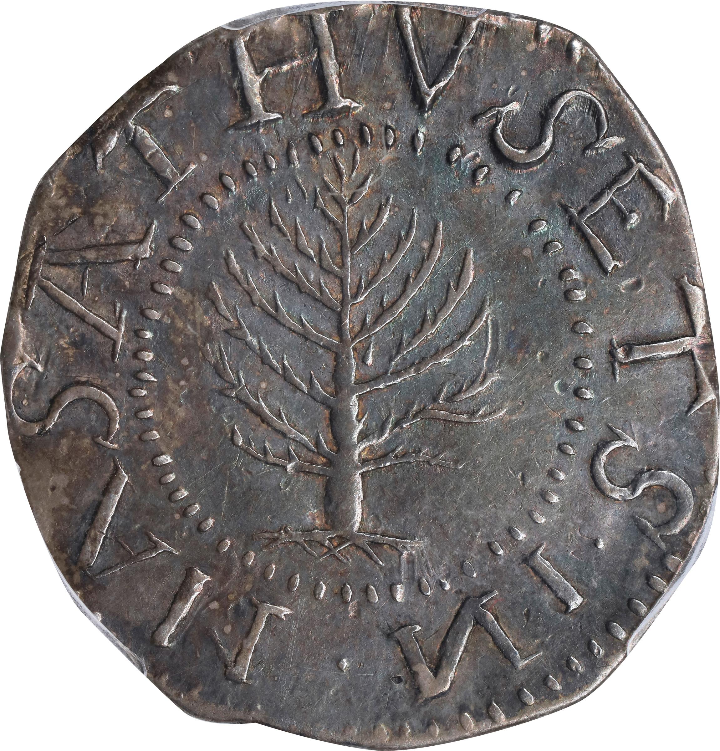 1652 Pine Tree Shilling. Large Planchet. Noe-4.5, Salmon 4-D, W