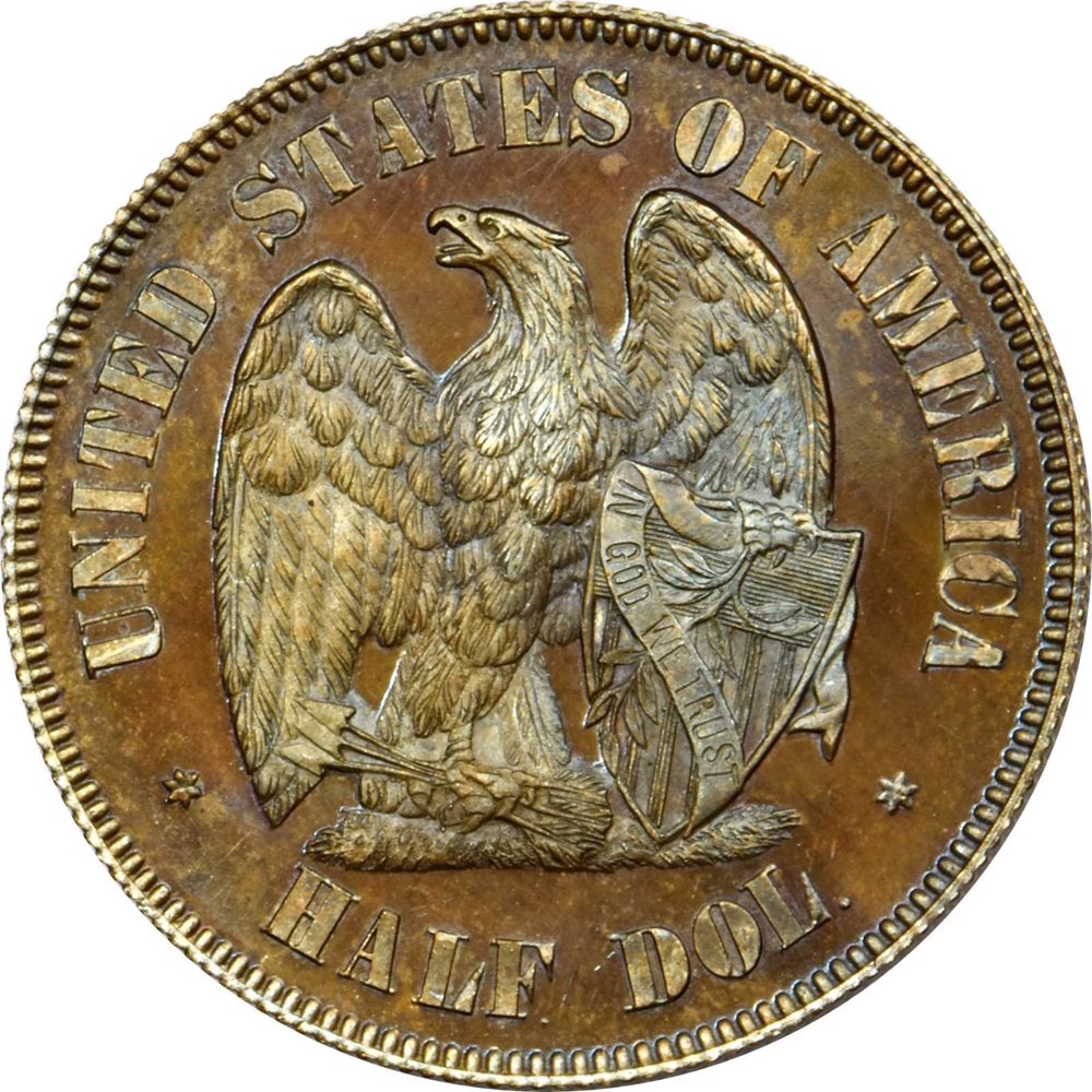 1872 Pattern Amazonian Half Dollar. Judd-1201, Pollock-1341