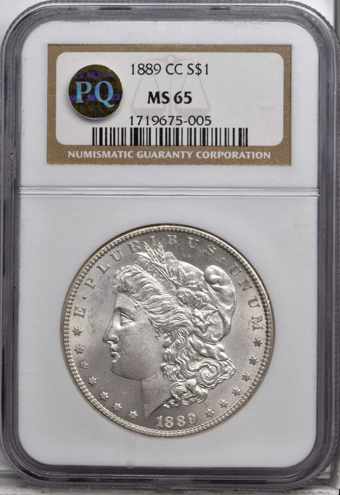 1889-CC Morgan Silver Dollar. MS-65 (NGC)., MS65 - PCGS Auction Prices