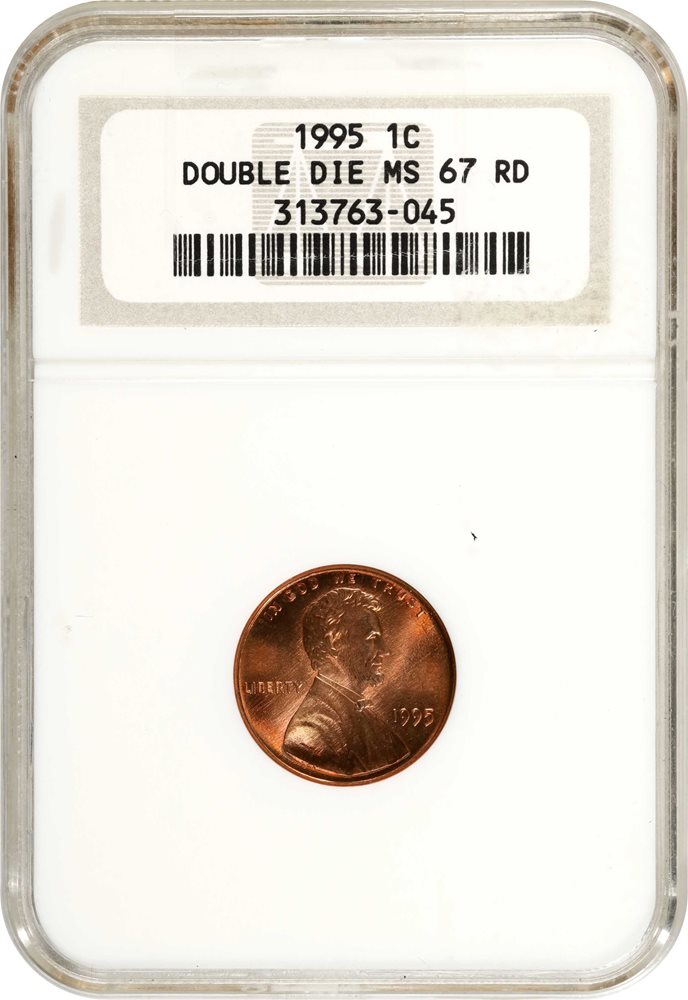 1995 Lincoln Cent. Doubled Die Obverse. MS-67 RD (NGC)., MS67RD