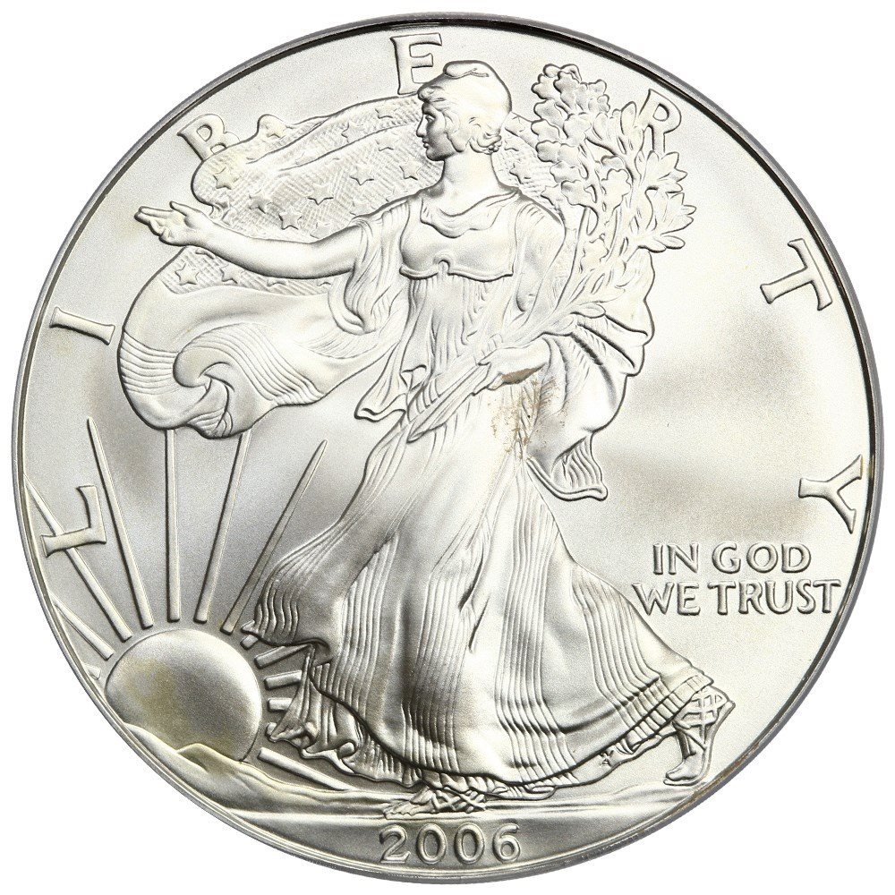 2006-W Silver Eagle $1 PCGS MS69 (20th Anniversary), SP69 - PCGS