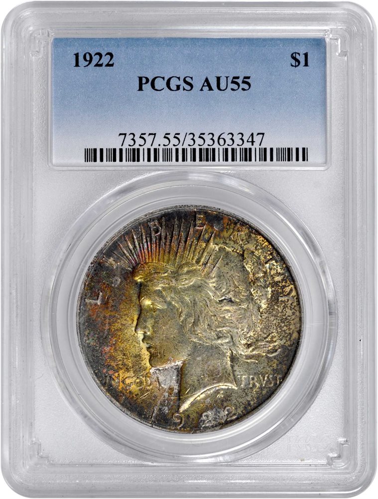 1922 Peace Silver Dollar. AU-55 (PCGS)., AU55 - PCGS Auction Prices