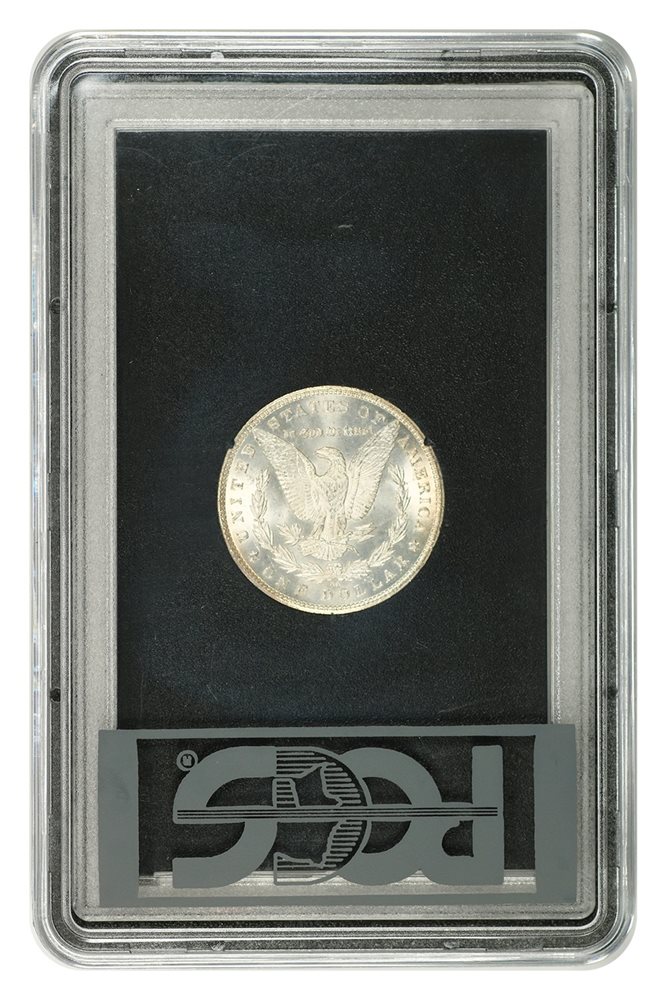 1882-CC $1 PCGS/GSA MS63 (VAM-2, Misplaced Date, With Box & COA