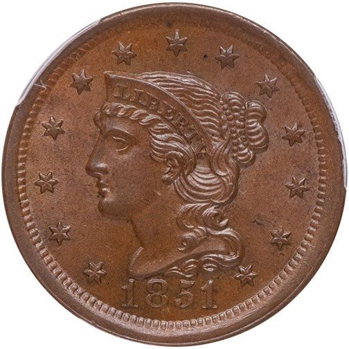 1C 1851 PCGS MS65 BN CAC, MS65BN - PCGS Auction Prices