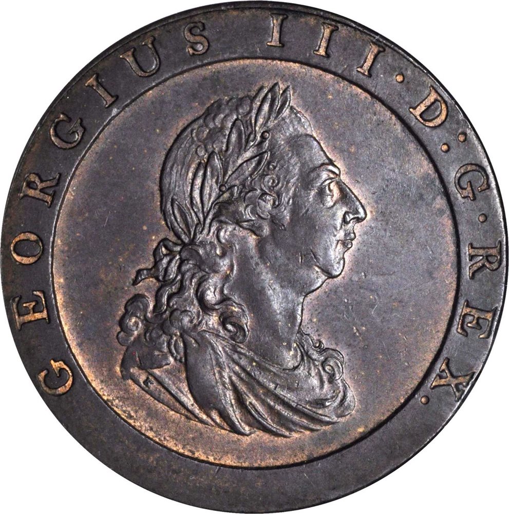GREAT BRITAIN. Penny, 1797. Soho Mint. NGC MS-61 BN., MS61BN