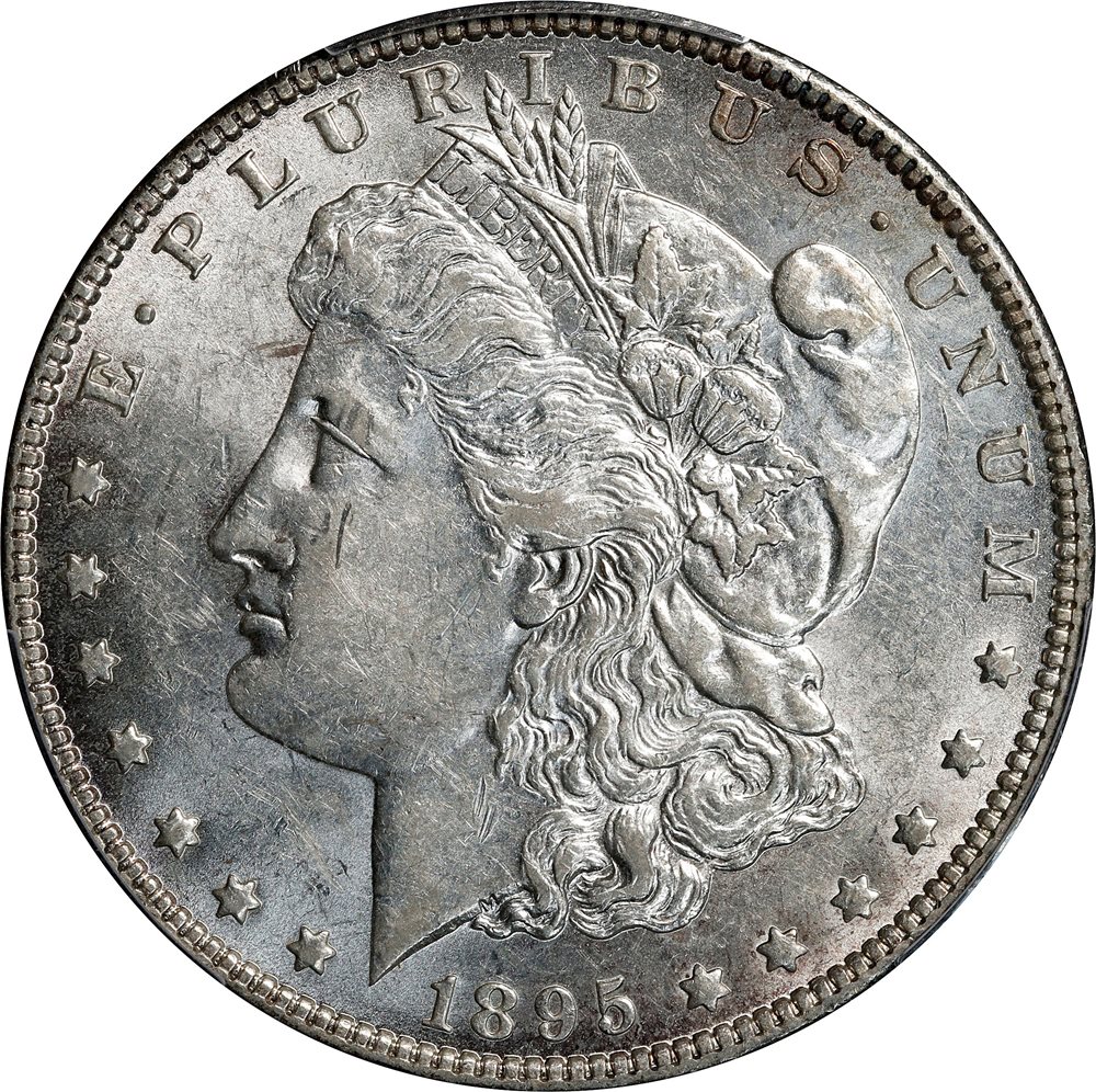 1895-O Morgan Silver Dollar. AU-55 (PCGS)., AU55 - PCGS
