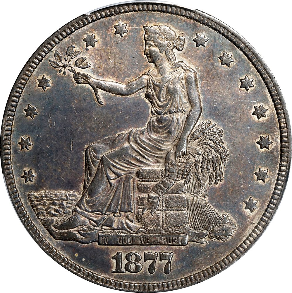 1877 Trade Dollar. AU-50 (PCGS)., AU50 - PCGS Auction Prices