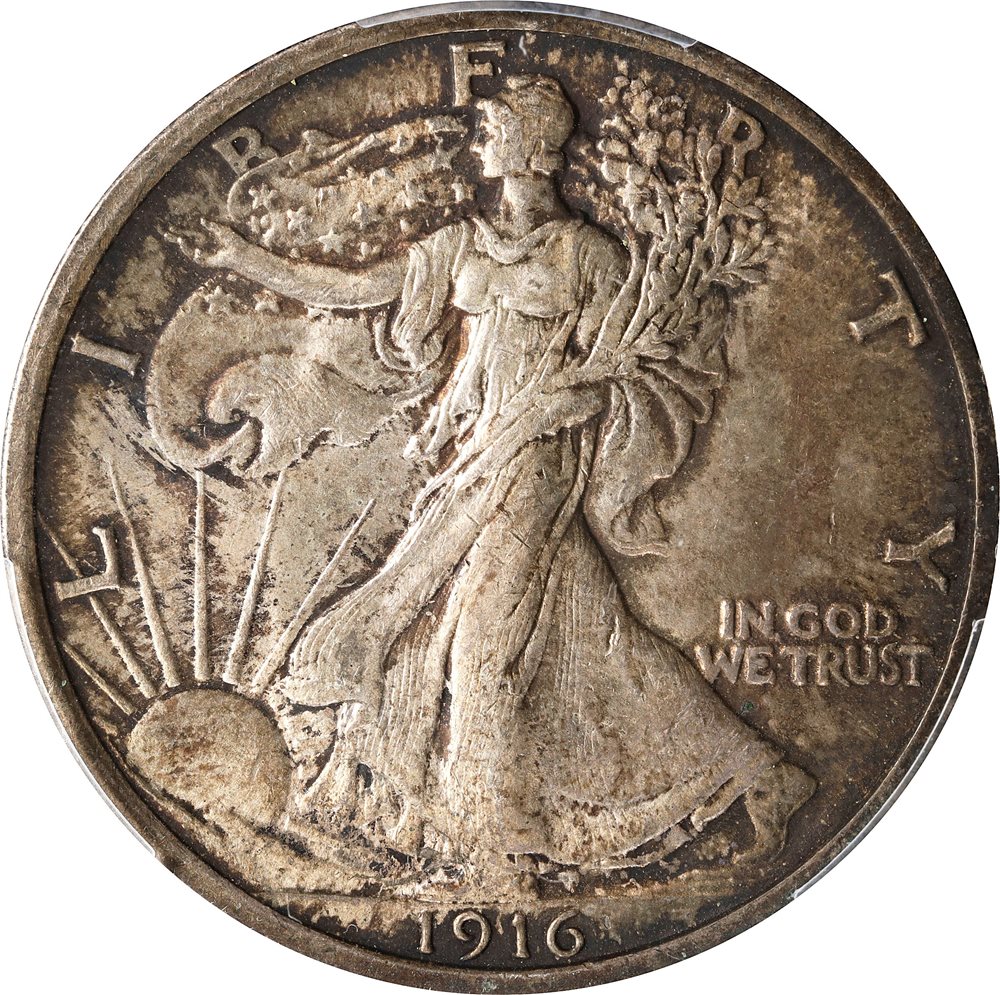 1916 Walking Liberty Half Dollar. MS-63 (PCGS)., MS63 - PCGS