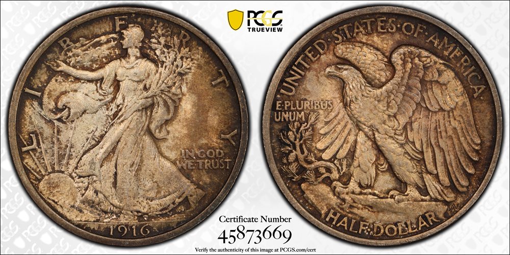 1916 Walking Liberty Half Dollar. MS-63 (PCGS)., MS63 - PCGS