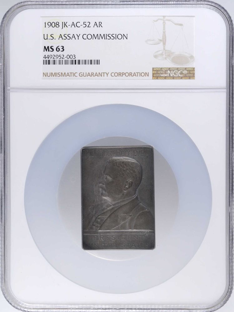 1908 United States Assay Commission Medal. Silver. 40 mm x