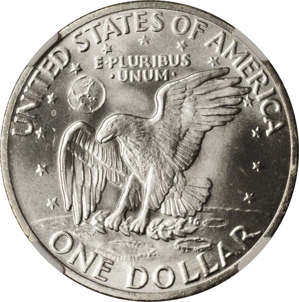 1971-S Eisenhower Dollar. Silver Clad. VP-008. Doubled Die