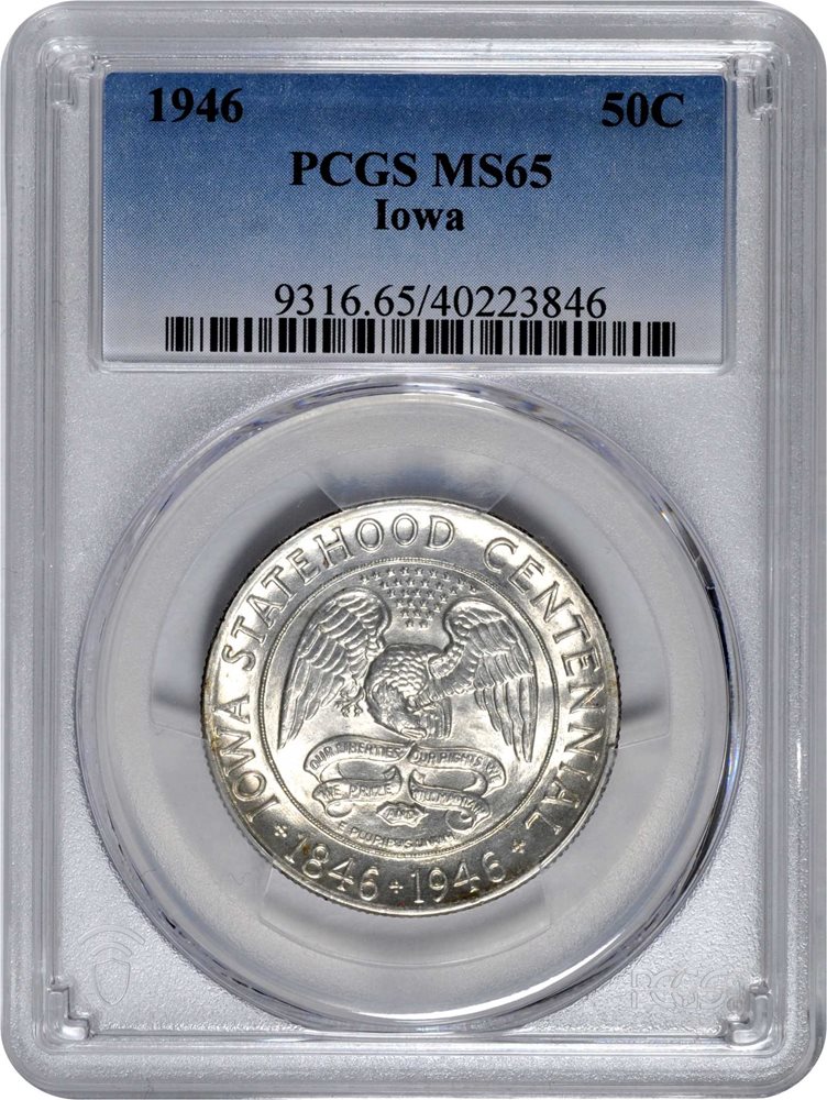1946 Iowa Centennial. MS-65 (PCGS)., MS65 - PCGS Auction Prices