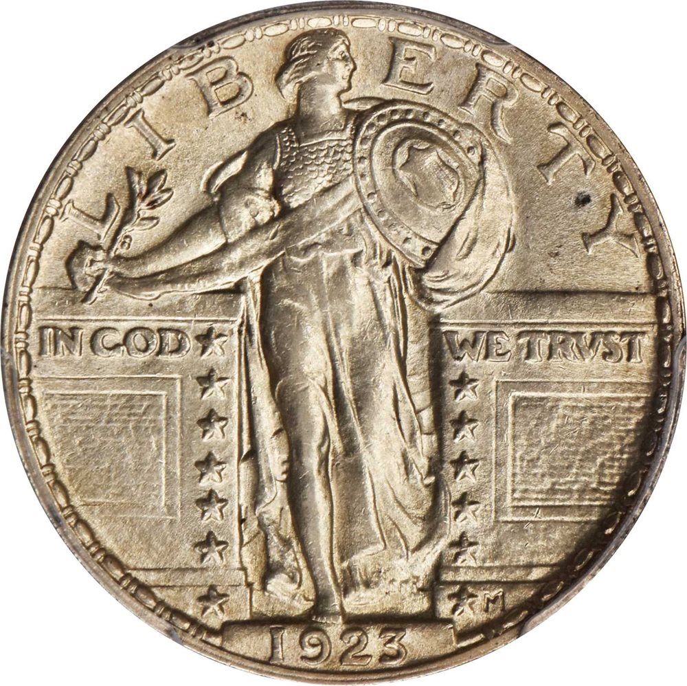 1923-S スタンディング リバティ クォーター PCGS AU-581923-S