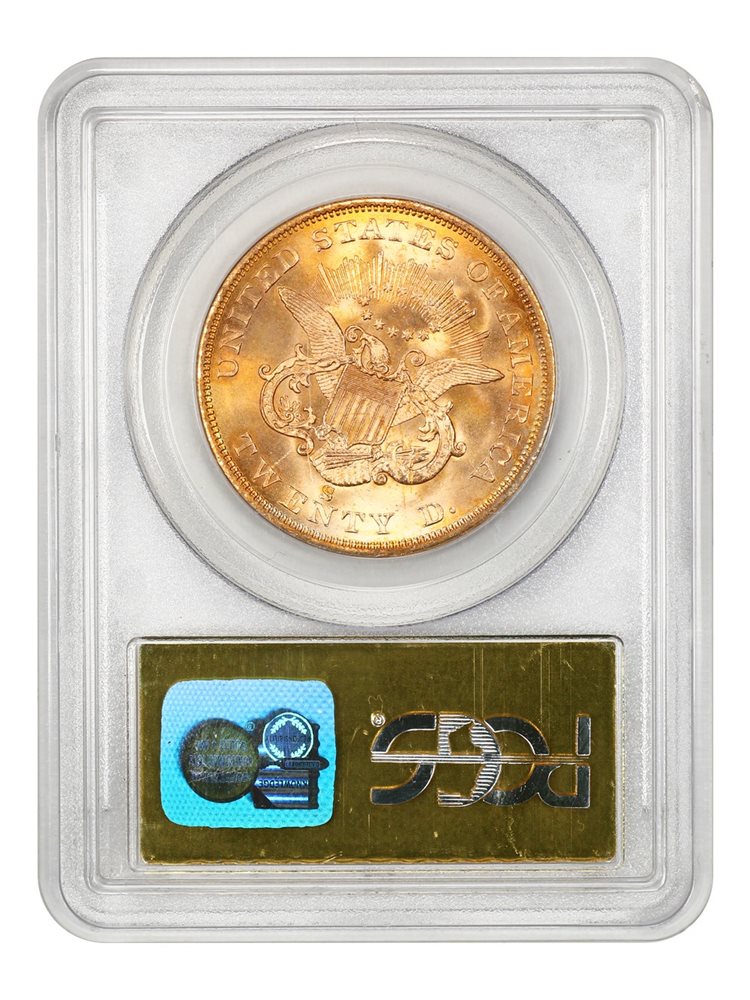 S.S. Central America: 1857-S Shipwreck $20 PCGS/CAC MS65, MS65