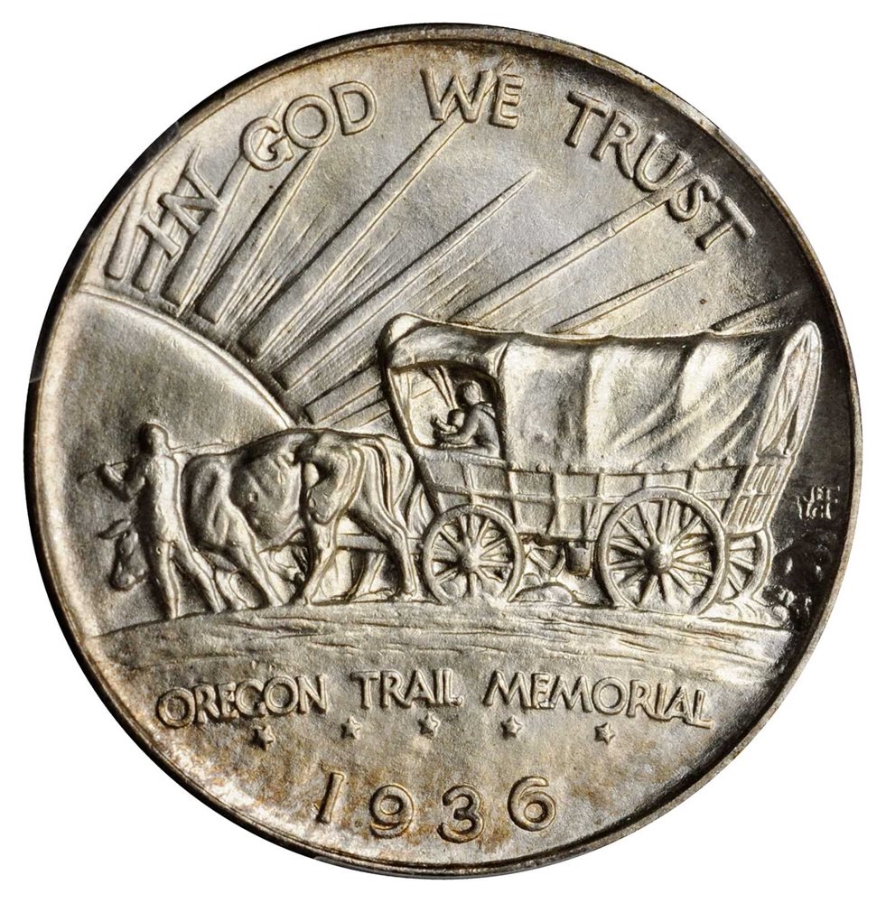 1936 Oregon Trail Memorial. MS-66 (PCGS)., MS66 - PCGS Auction Prices