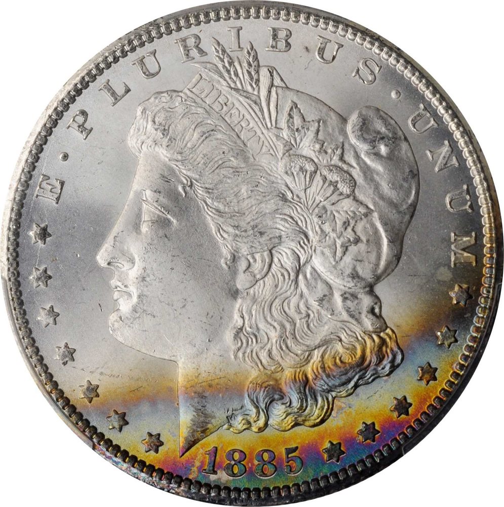 1885 O PCGS & CAC Certified MS66 + Silver Morgan, Gem MS 66