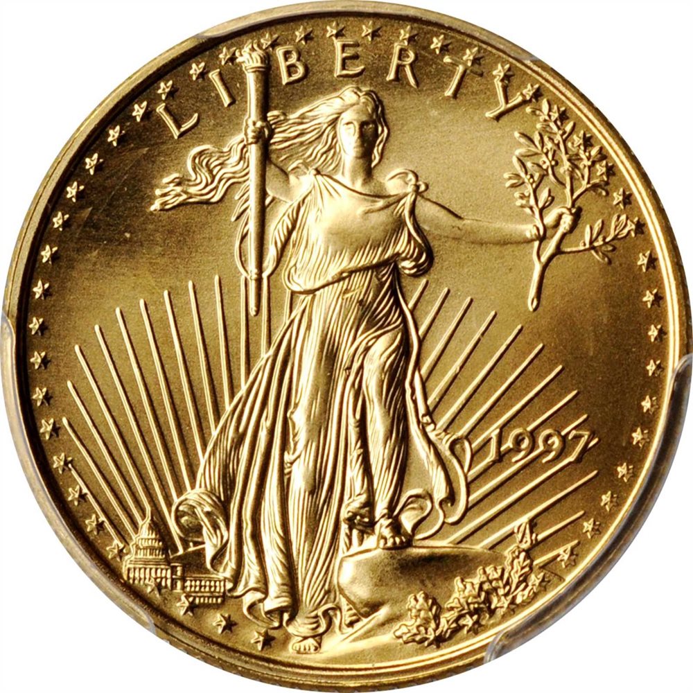 1997 Quarter-Ounce Gold Eagle. MS-69 (PCGS)., MS69 - PCGS Auction