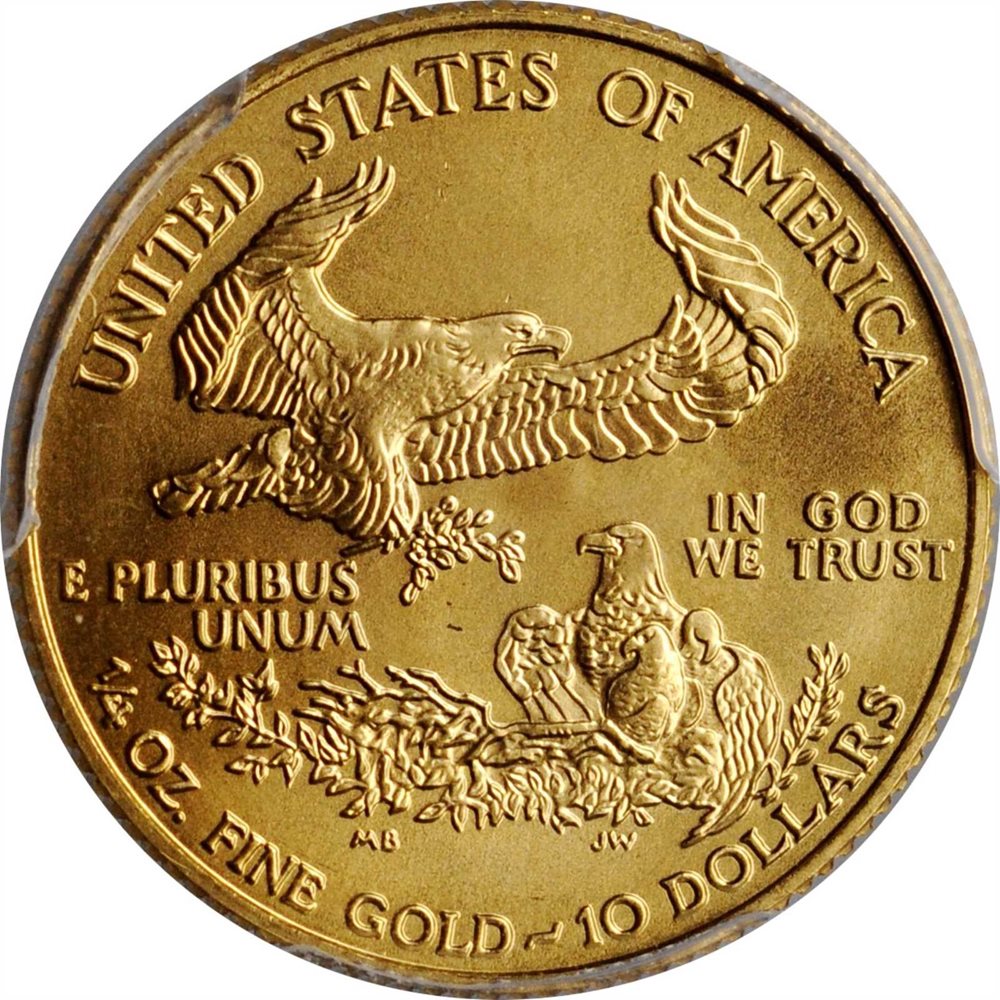 1997 Quarter-Ounce Gold Eagle. MS-69 (PCGS)., MS69 - PCGS Auction 1997 Quarter-Ounce Gold Eagle. MS-69 (PCGS)., MS69 - PCGS Auction