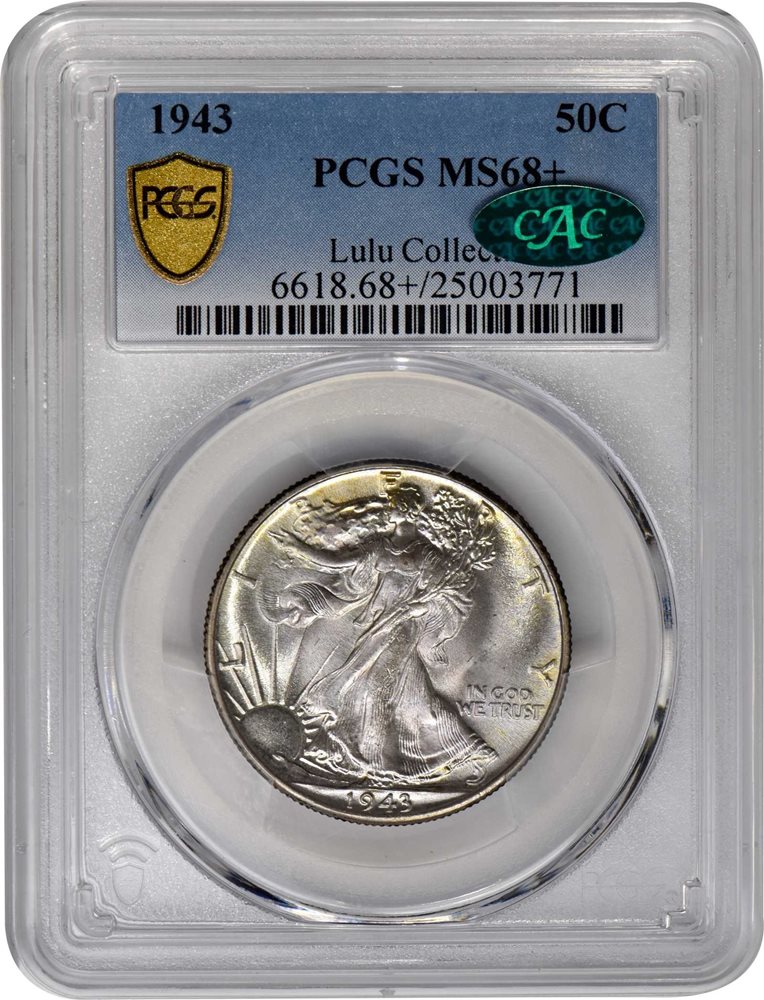 1943 Walking Liberty Half Dollar. MS-68+ (PCGS). CAC., MS68+