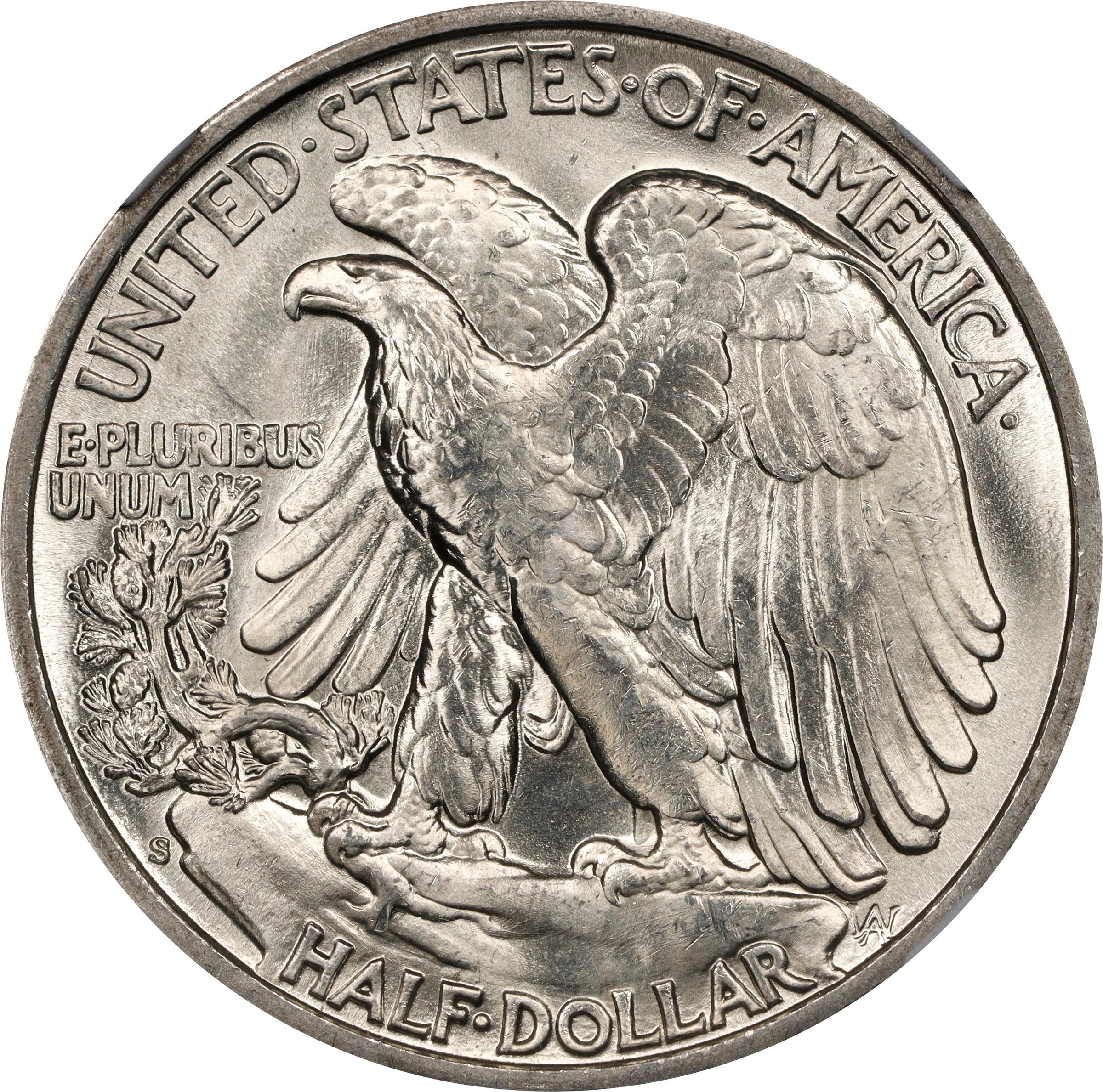 1942-S Walking Liberty Half Dollar. MS-64 (NGC)., MS64 - PCGS