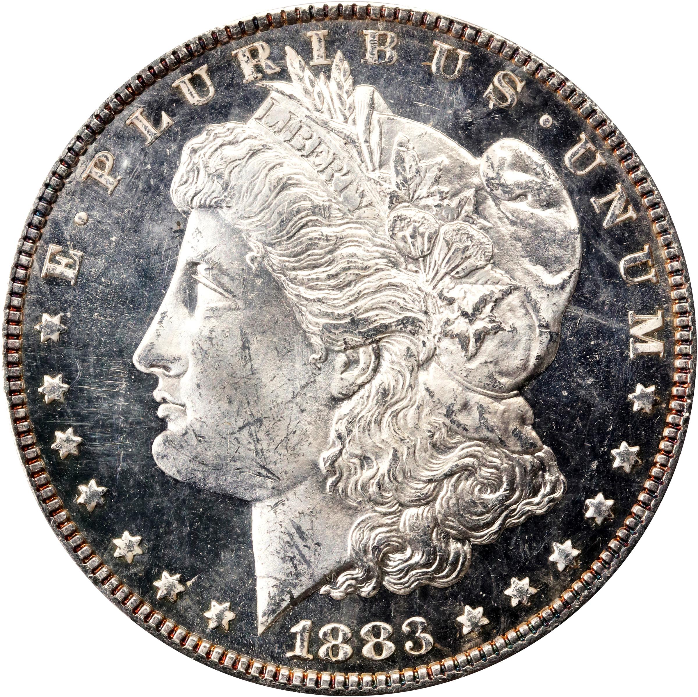 1883 Morgan Silver Dollar. MS-63 DMPL (PCGS)., MS63DMPL - PCGS