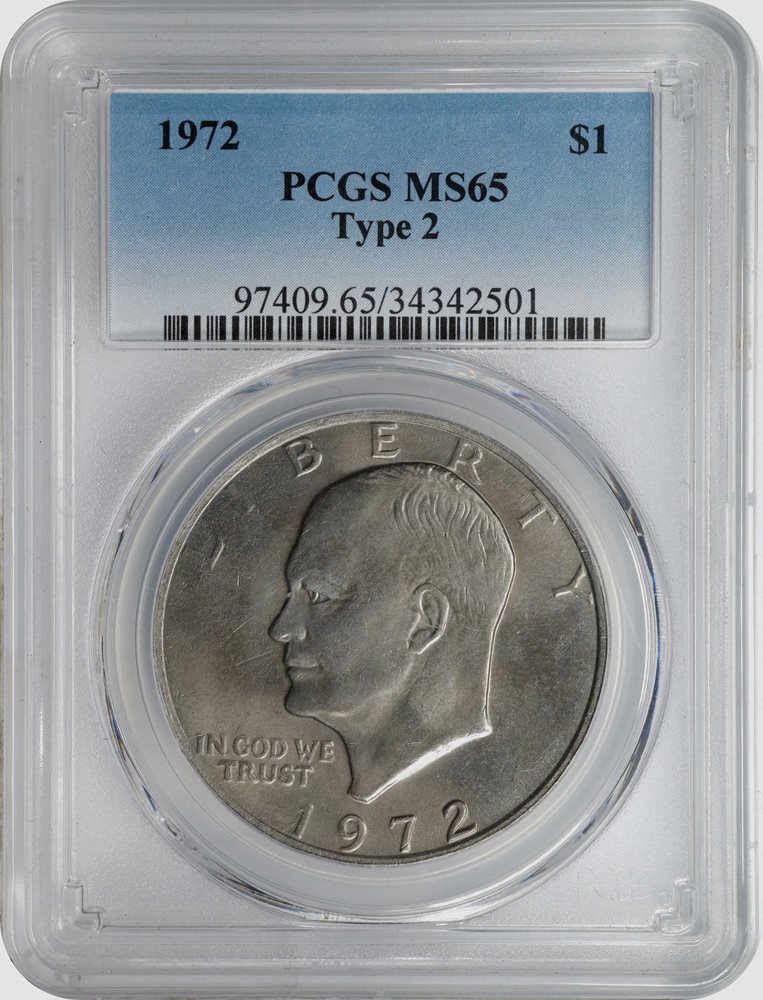 1972 Eisenhower Dollar. Type II Reverse. MS-65 (PCGS)., MS65