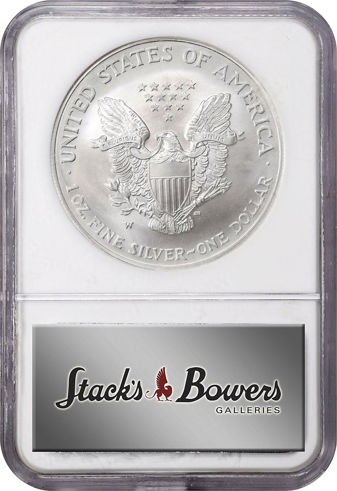2008-W Silver Eagle. Burnished. Reverse of 2007. Early Releases
