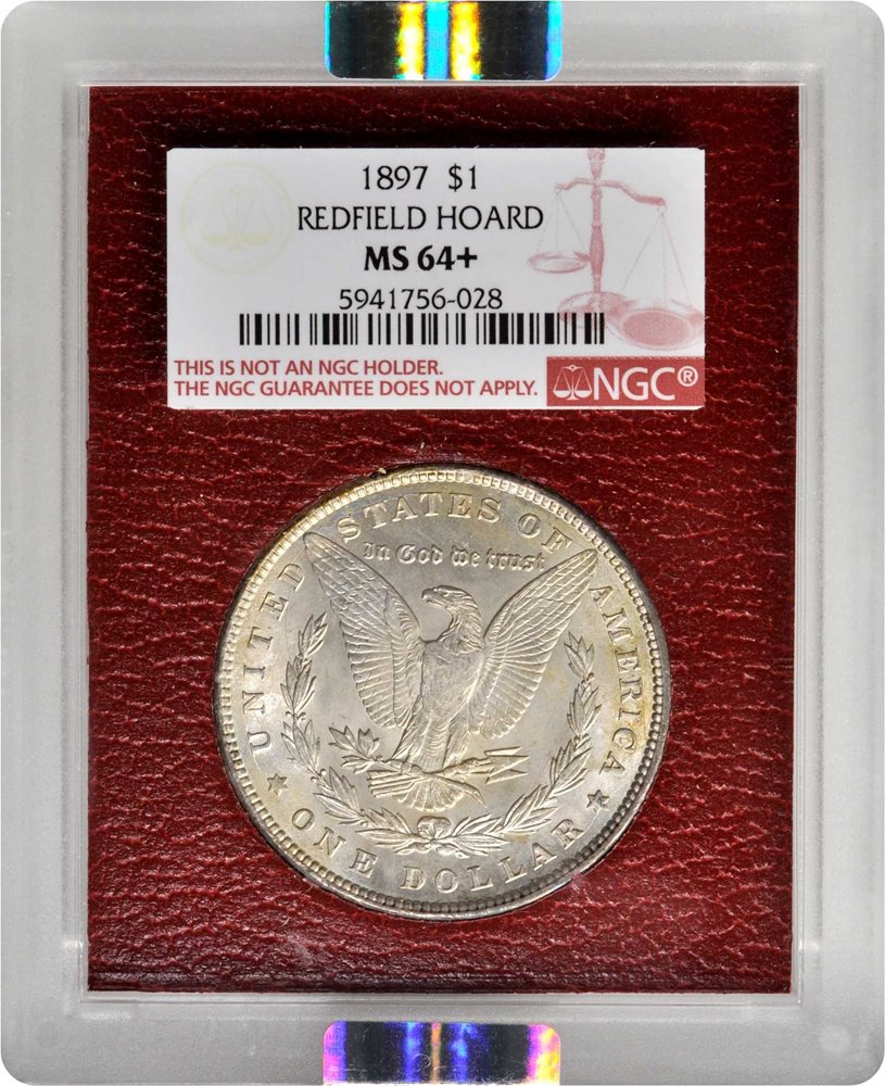 1897 Redfield Morgan Silver Dollar. MS-64+ (NGC)., MS64+