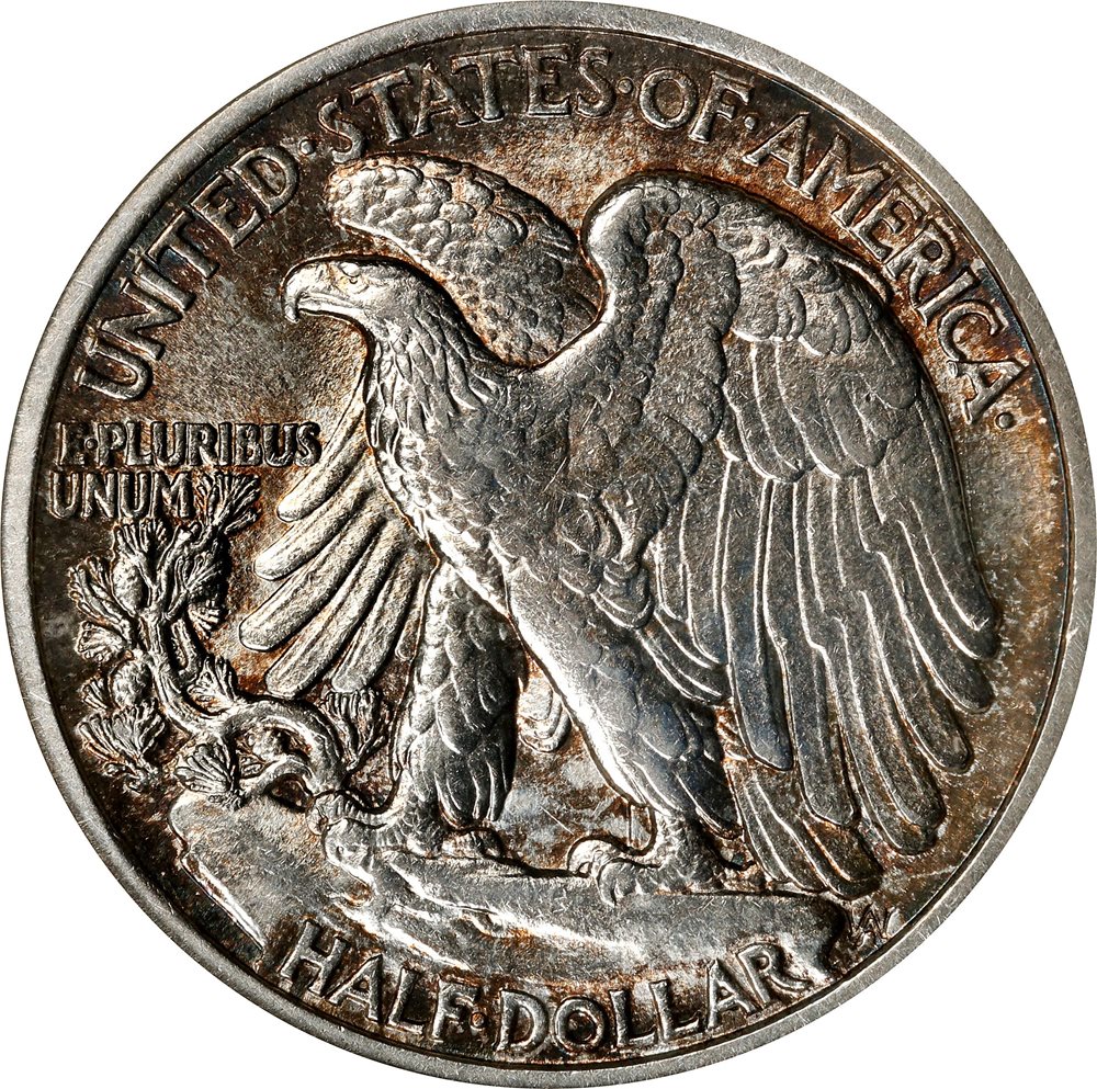 1916-D Walking Liberty Half Dollar. AU-58 (NGC)., AU58 - PCGS
