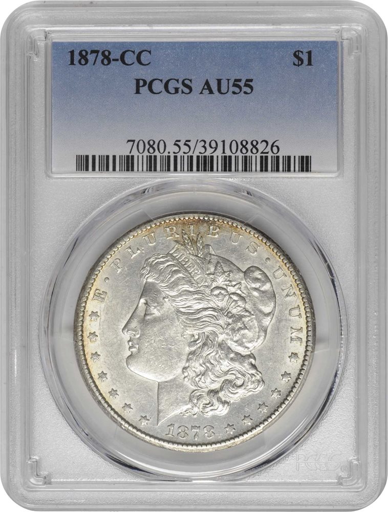 1878-CC Morgan Silver Dollar. AU-55 (PCGS)., AU55 - PCGS Auction