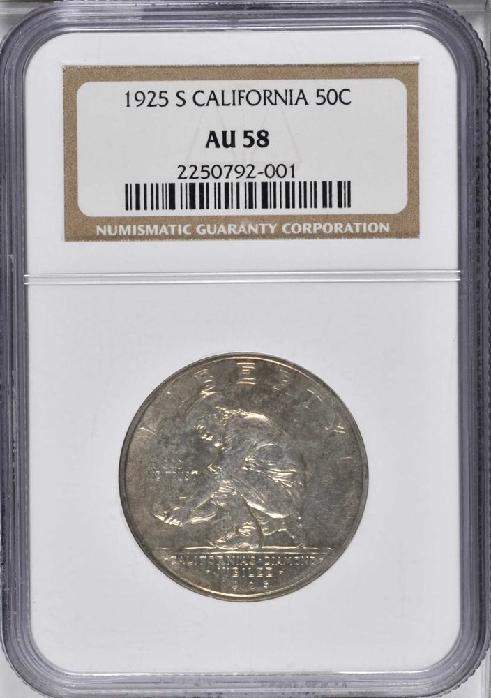 1925-S California Diamond Jubilee. AU-58 (NGC)., AU58 - PCGS