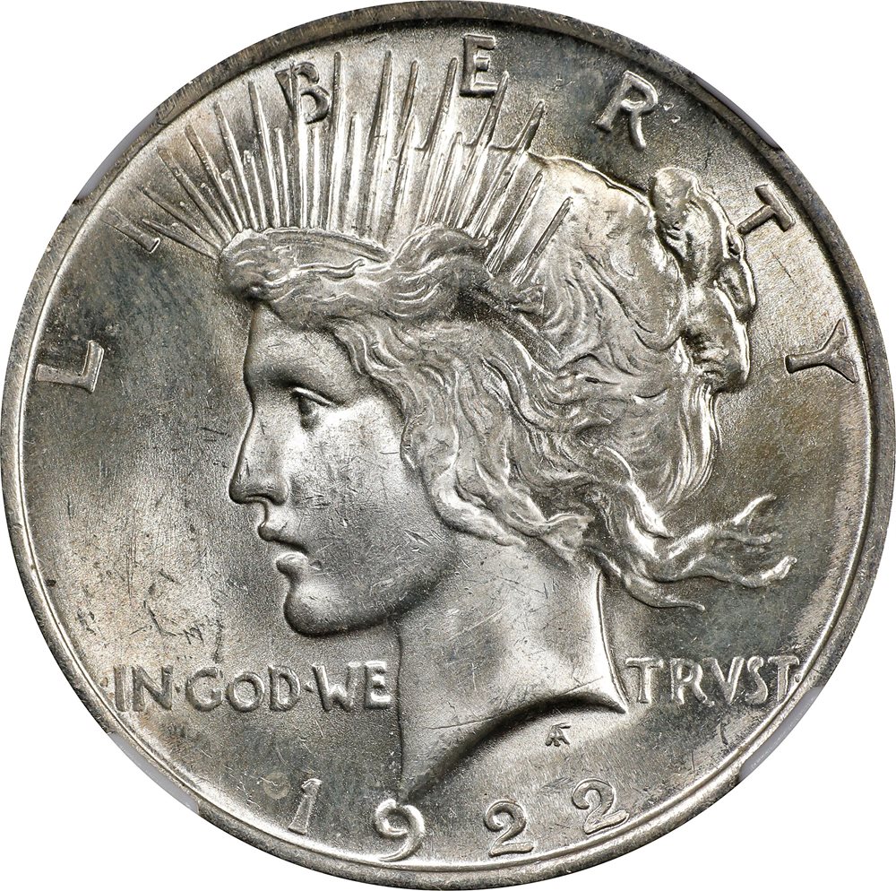 その他 PerthpewterLE09Spellot 1922 Peace Silver Dollar. VAM-7A. Top 50 Variety. Doubled Die