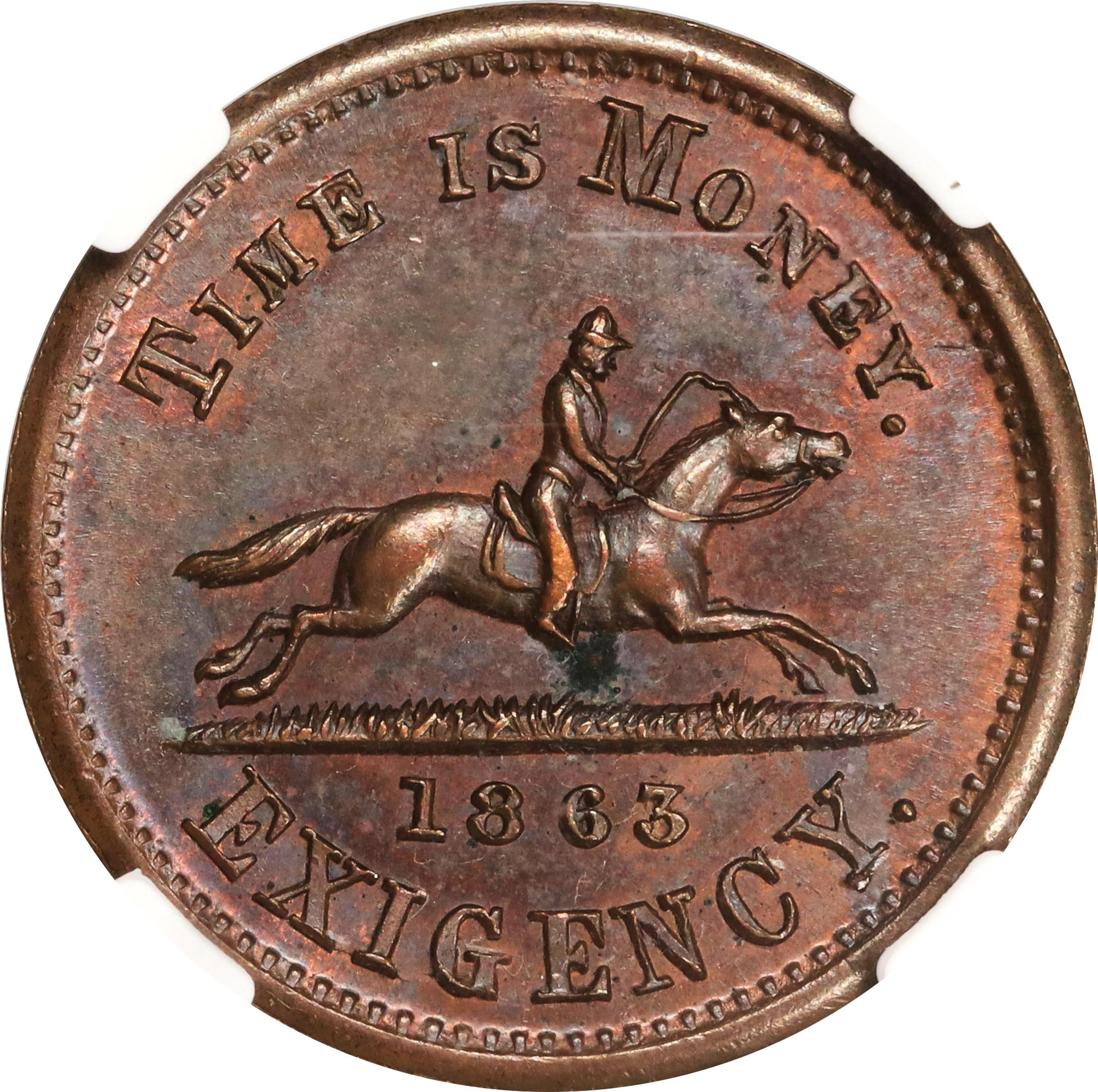 NEW YORK. New York. 1863 Hussey's Special Message Post. Fuld-630AK