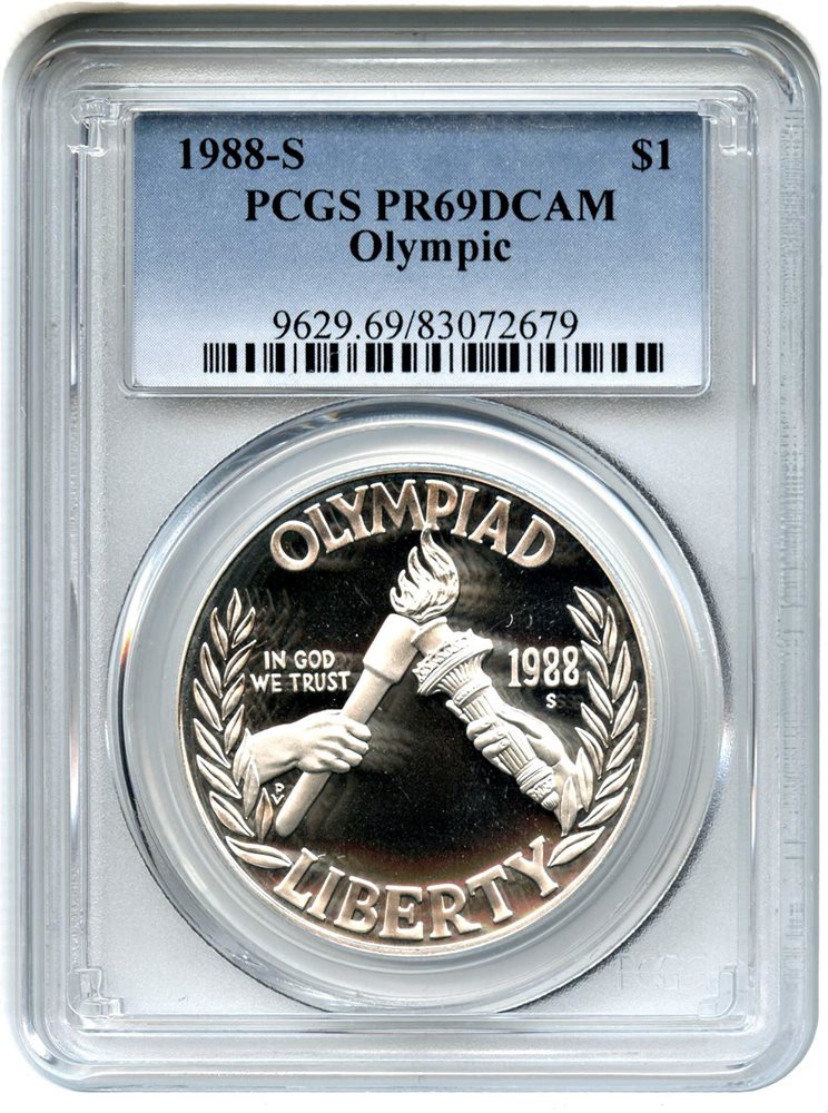 1988-S Olympic $1 PCGS Proof 69 DCAM, PR69DCAM - PCGS Auction Prices