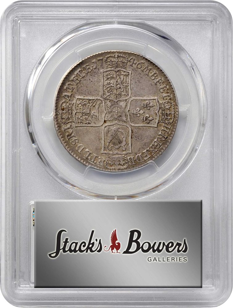 GREAT BRITAIN. 1/2 Crown, 1746-LIMA. London Mint. George II. PCGS