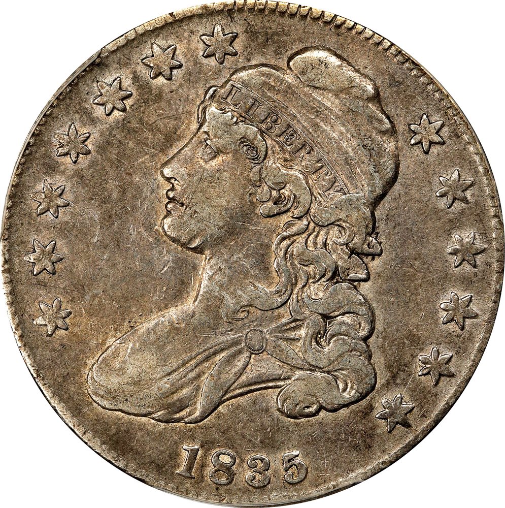 1835 Capped Bust Half Dollar. VF-35 (PCGS)., VF35 - PCGS Auction