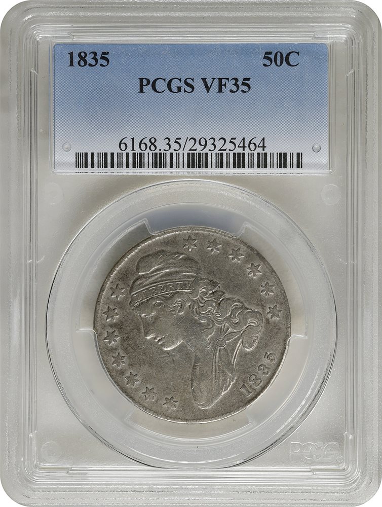 1835 Capped Bust Half Dollar. VF-35 (PCGS)., VF35 - PCGS Auction