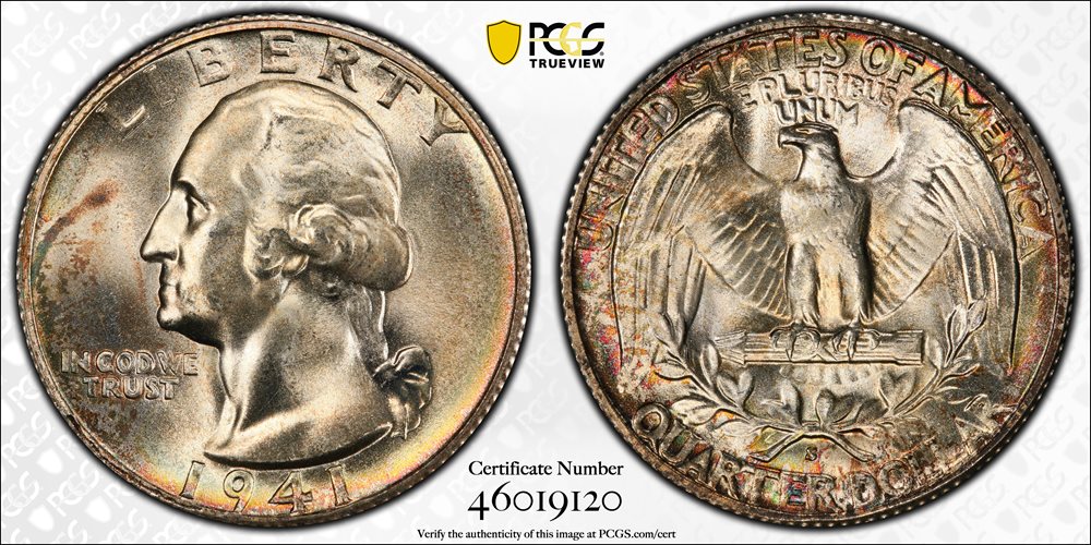 1941-S Washington Quarter. MS-67 (PCGS)., MS67 - PCGS Auction Prices