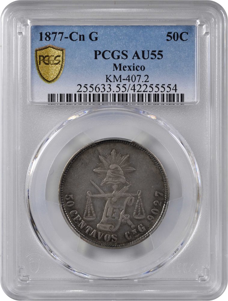 『PCGS AU55』コロンビア50センタボ銀貨（1874年） PCGS AU55』コロンビア50センタボ銀貨（1874年）