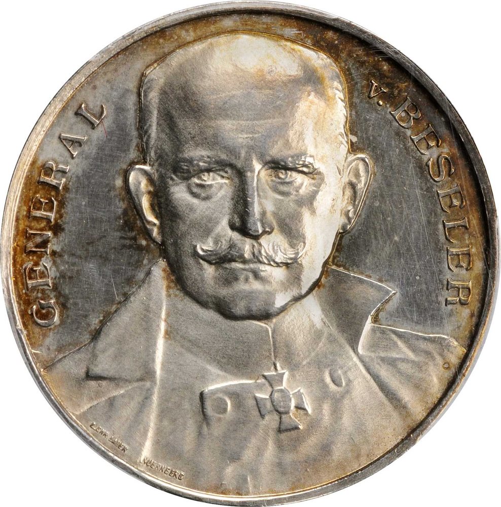 GERMANY. General Hans Hartwig von Beseler Silver Medal, 1914