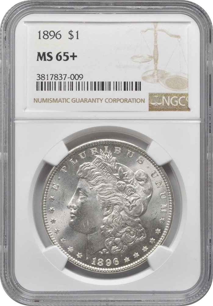 1896 Morgan Silver Dollar. MS-65+ (NGC)., MS65+ - PCGS